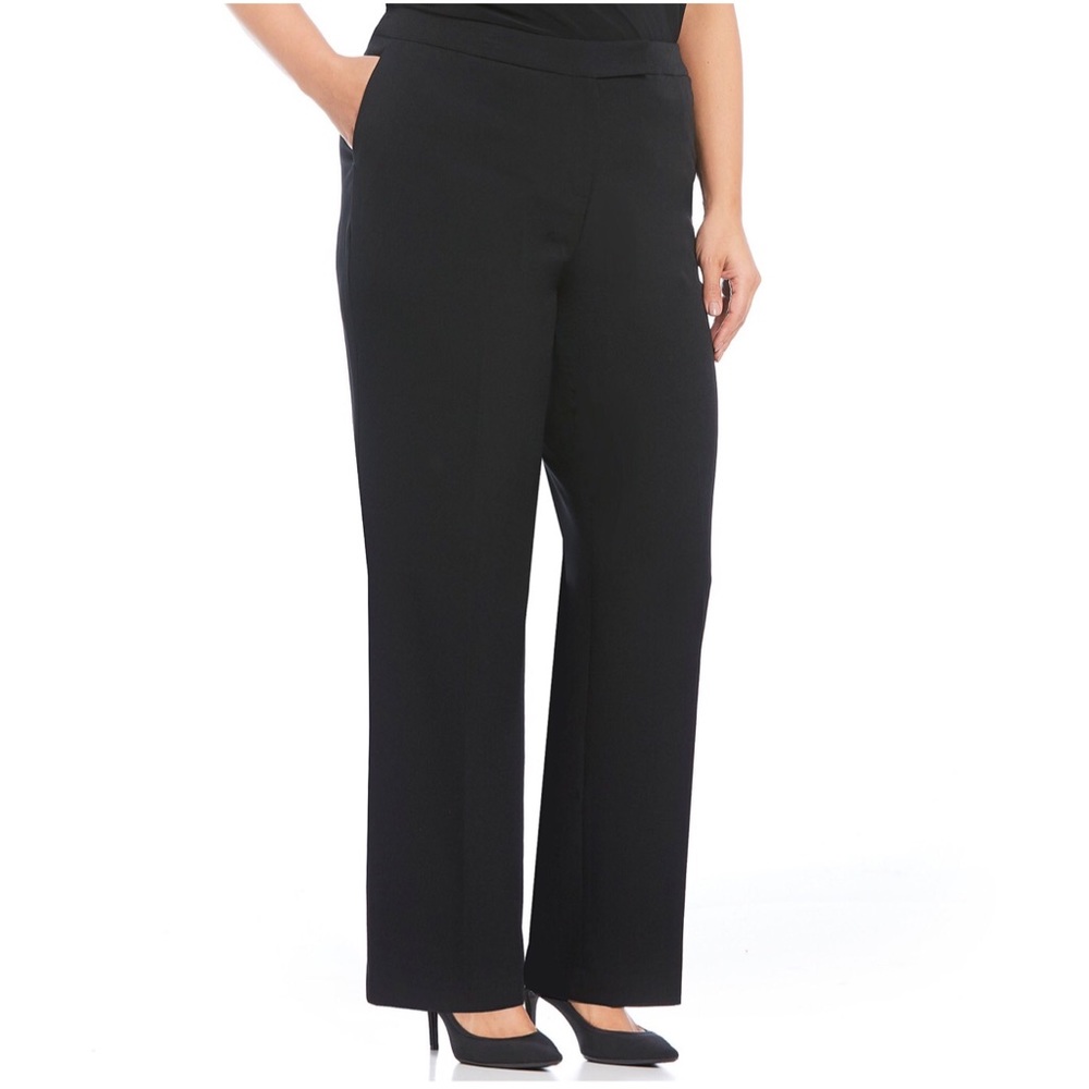 Black crepe flowy dress pants
